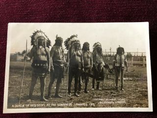 Canada Winnipeg Stampede 1913 Bunch Of Redskins Indians Lyall Rp