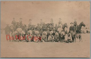 101 Ranch,  Bliss Okla Wild West Show Indians 1914 Anglo American Exposition