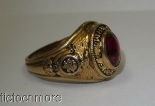 Post Wwii Us Army Airborne Paratrooper Jumper Parachute Ring 10k Gold 6.  6g