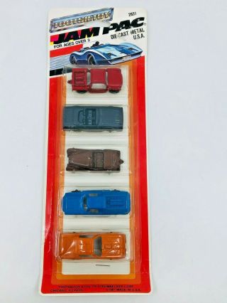 Vintage Tootsietoy Jam Pac 2831 5 Pack Die Cast Cars Set 1981 Collectible [12]