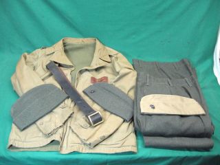 Named Wwii Usmc Field Jacket,  Pants,  Belt,  Caps Sergent Mc Williams (g1)
