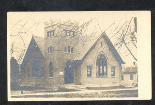 Rppc Knob Noster Missouri Presbyterian Church Vintage Real Photo Postcard Mo.