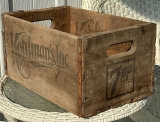 Vintage Seven Up Wooden Crate