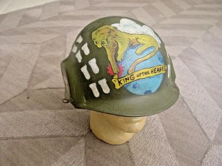 Field Modified Usaaf Combat Helmet,  380th Bomb Group King Of The Heavies