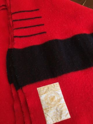 Vintage 1980 Iconic Red 4 Point Hudson Bay Blanket