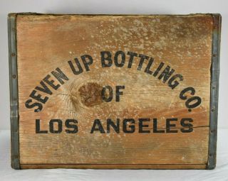 Vintage 7 Up Bottling Co. ,  Los Angeles Wood Crate 6 - 71