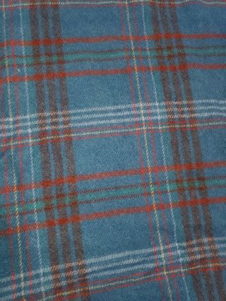 Vintage Pendleton 100 Virgin Wool Blanket 67” X 52” With 3” Fringe - Dark Blue