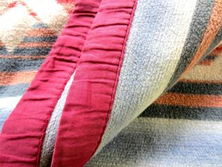 Vintage Camp/Lodge Red & Blue Design Binding Blanket 3