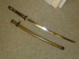 WWII Japanese Shin - Gunto P - 1944 Army Officer ' s Sword,  Signed & Dated 2