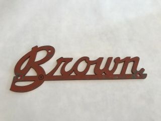 Brown Tractor Truck Trailer Emblem Badge Logo Sign Plaque Advertising Nameplate