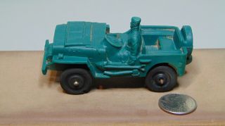 Vintage Auburn Rubber Co Green Army Wwii Willys Jeep 654 Mold No 2