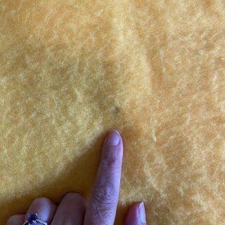 Vintage Chatham Acrylic Blanket Satin Trim Yellow 73”X 86” flaw 3