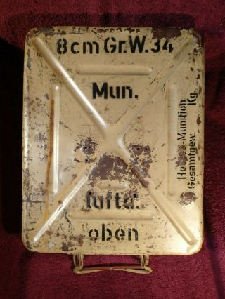 All Ww Ii Nazi Germany German Ammo Metal Box Canister