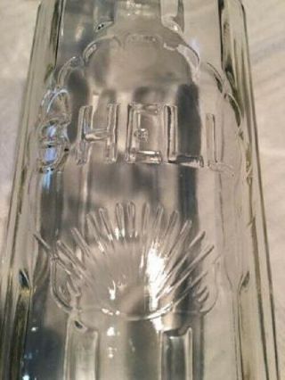 First Shell - Penn Glass Motor Oil Bottle - 14.  5 " - 1 - Quart - Gas & Oil Vintage