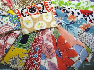 Quilters Dream 30 Pc Vintage Feedsack Fabric Assortment Quilts or Crafting B 2