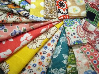 Quilters Dream 30 Pc Vintage Feedsack Fabric Assortment Quilts or Crafting B 3