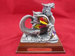 The Great Earth Dragon (rare) Myth And Magic The Tudor 3325 Pewter W/stand