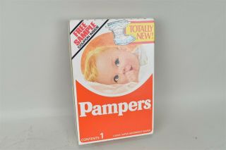 Vtg Pampers Totally Diaper Mail Sample Box 1981 Coupon Inside