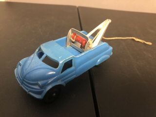 Vintage Antique Acme Blue Thomas Toy Tow/service Truck Plastic Body/ Metal Tow