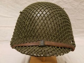 Wwii Us M1 Front Seam Helmet And Westinghouse Liner