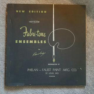Huge Vintage 19 " X 20 " Wallpaper Sample Book Fabri - Tone Ensembles St.  Louis