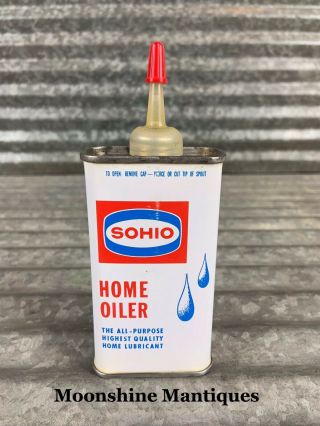 Nos - Vintage 1960’s Sohio Home Oil Can - Handy Oiler