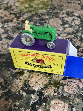 Matchbox Series No.  4 - Moko Lesney Product - Green Tractor