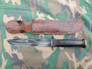 Wwii Us Army Navy Marine Corps Western G - 46 Blued Blade Fighting Knife