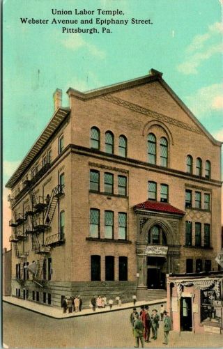 C41 - 8248,  Union Labor Temple,  Pittsburgh,  Pa. ,  Postcard.