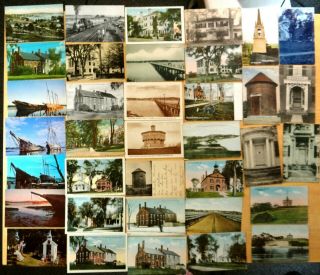 39 Postcards All from WISCASSET Maine ME Lincoln County 1905 - 1969 Jail 3 rppc 2