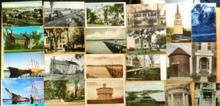 39 Postcards All from WISCASSET Maine ME Lincoln County 1905 - 1969 Jail 3 rppc 3