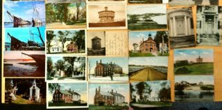39 Postcards All from WISCASSET Maine ME Lincoln County 1905 - 1969 Jail 3 rppc 4