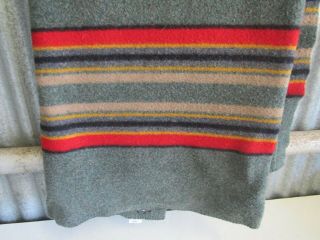 Pendleton USA Woolen Mills Striped Wool/Cotton Blanket 70” X 84” 3