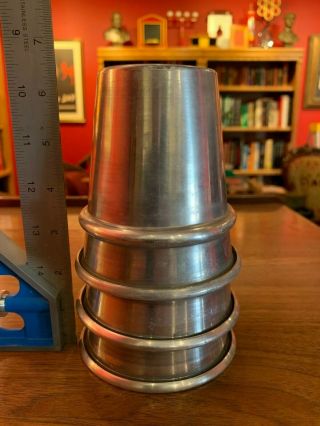Jumbo Aluminum Cups And Balls,  Magic Tricks