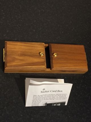 Closeup Wooden Card Magic Trick Sucker Card Box