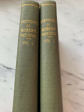 Memoirs Of Robert - Houdin Written By Himself 1859 Vol 1 & 2 Copyright Edition Mag