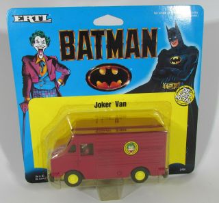 Vintage 1989 Batman Joker Van Ertl 1:48 Scale Die Cast Car 2494 -