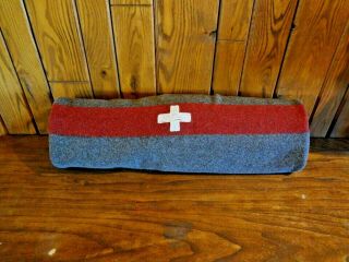 Vintage Swiss Army 100 Wool Blanket Made In 1959