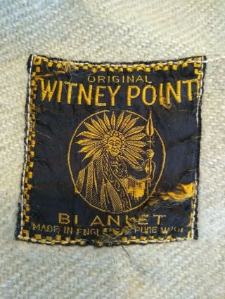 Witney Point 3.  5 Points Green Pure Wool Blanket 70 