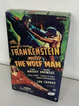 12 " Sideshow Universal Monsters " Frankenstein Meets Wolf Man " Lon Chaney Figure