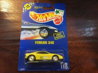 Hot Wheels | Yellow Ferrari 348 | 118 Blue Card |