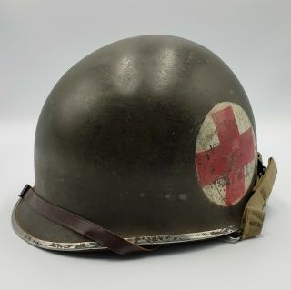 M1 Helmet Wwii Medic - Swivel Bail,  Front Seam And Mine Safety Appliances Liner