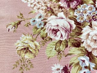 Victoriana Shabby Chic Barkcloth Vintage Fabric Drape Curtain 20 
