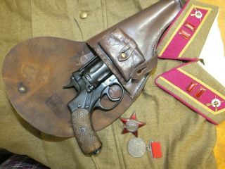 Pre Ww2 Russian Soviet M1932 Officer Army Nagant Revolver Holster M1895