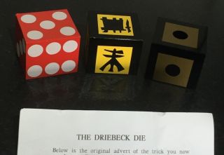 Vintage Closeup Magic Trick The Driebeck Die By Rob Bromley