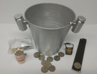 Professional Coin Pail With Extra Gimmicks For Performing The Miser 
