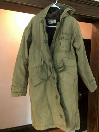 Wwii U.  S.  Navy Jacket: Fur - Lined Deck Coat,  Size 38