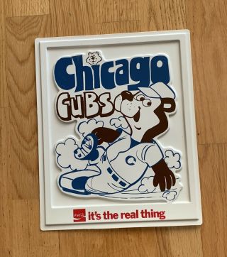 Vintage Chicago Cubs Coca - Cola Sign