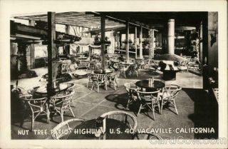 1953 Rppc Vacaville,  Ca Nut Tree Patio Solano County California Postcard 2c Stamp