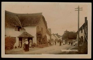 1910 Carhampton Near Minehead Real Photo Postcard Somerset Pub Bert Hole Watchet